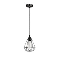 7605180 Висечка светилка 1xЕ27 PAOLO црна NOVA LUCE